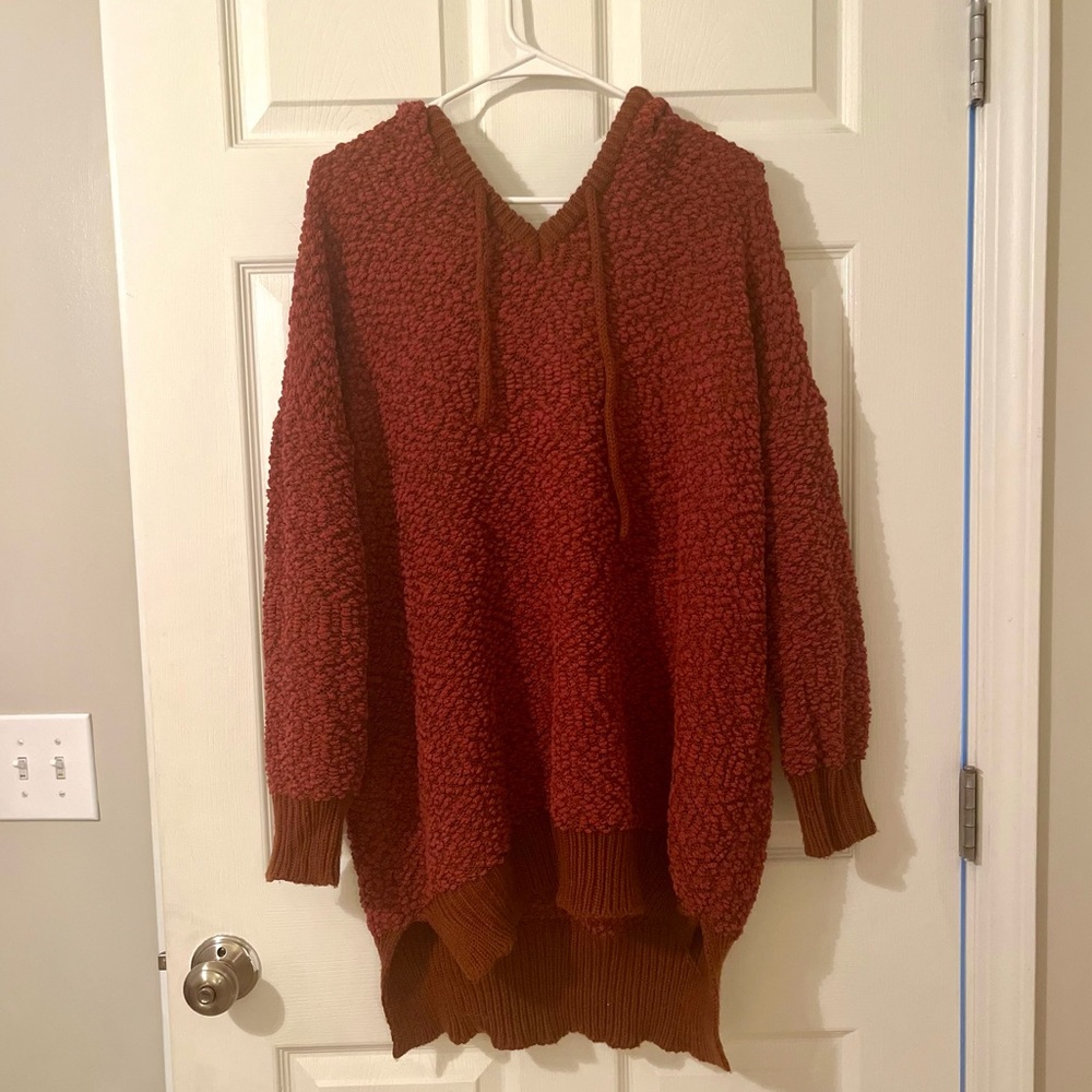 Rust Hooded Sweater
